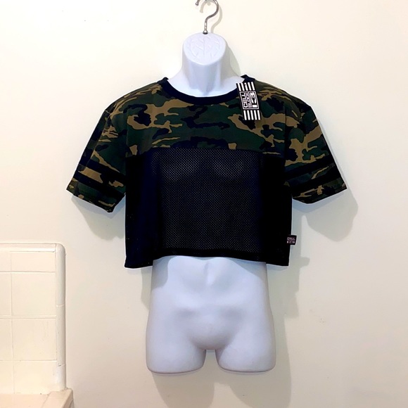 Cell Block 13 Other - 🖤BNWT Men’s Cell Block 13 Camo Mesh Crop Top🖤